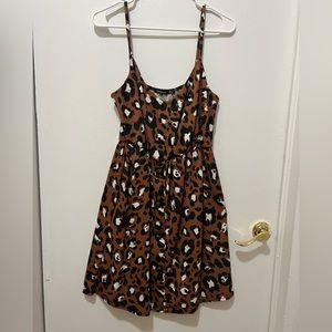 Leopard print mini dress. Never worn. Boohoo brand